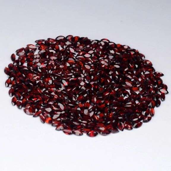 Heavy! 49.94ct red amber spessartite Garnet set!