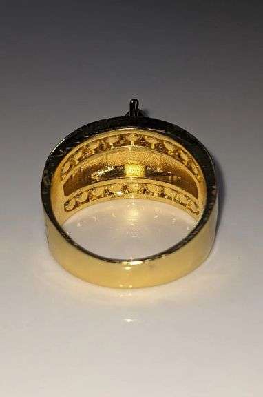 14KT Gold Plated Marquis Cut Lab Simulated Diamond Ring