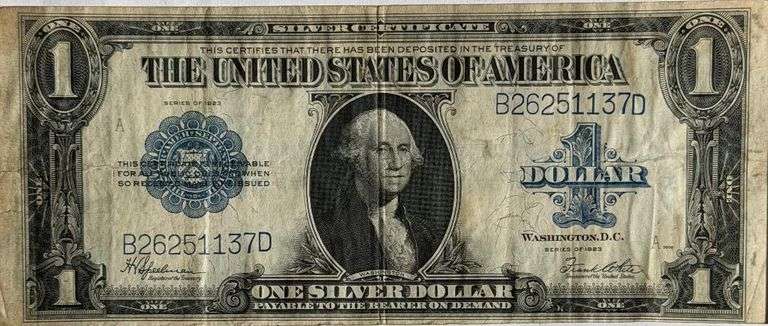 Last Large Size US $1 Silver Certificate