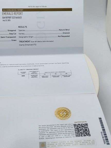 GIA Certified 3.99 CT Emerald