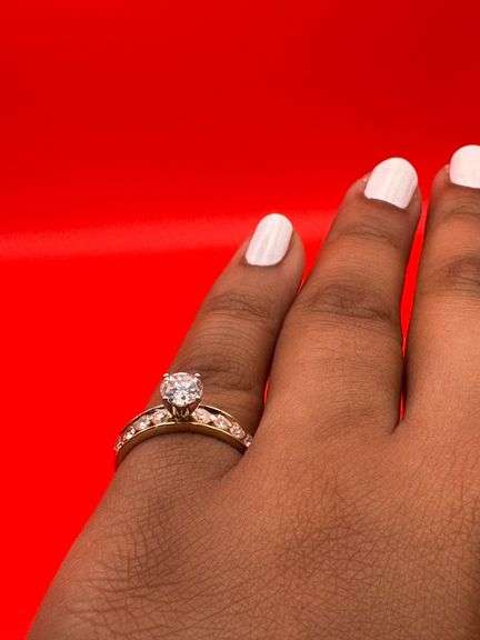 14K Two-Tone Gold Diamond Engagement Ring of 1 ct