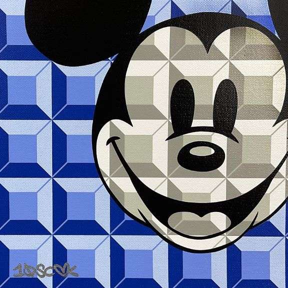 Blue 8-Bit Mickey by Tennessee Loveless