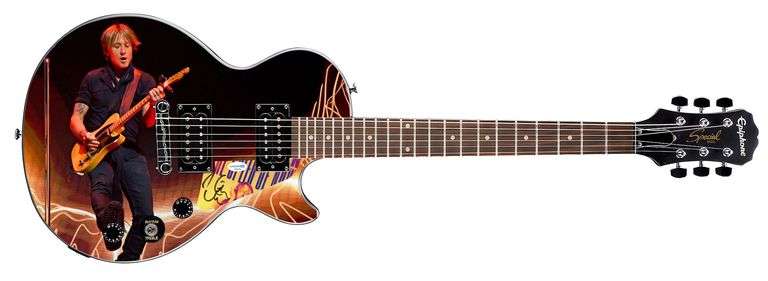 Keith Urban Signed Custom Epiphone "Lit!" Graphics Guitar ACOA