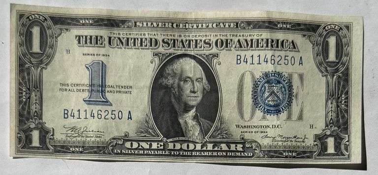 Nicer $1 1934 Funny Back Silver Certificate