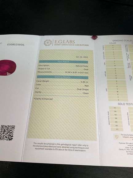 CERTIFIED NATURAL RUBY 5.90 CARAT OVAL SHAPED.