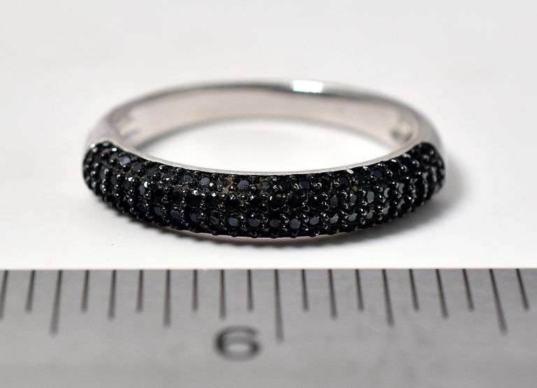 Black Spinel Gemstone Ring in Sterling Silver