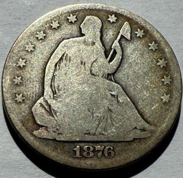 1876 S Seated Half