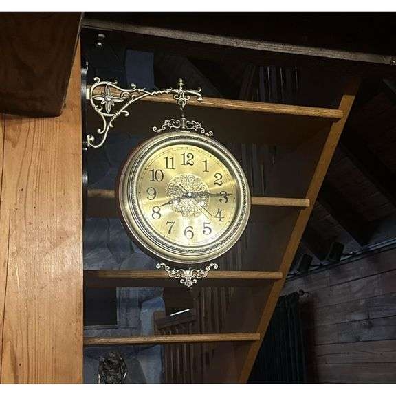 Large European Double-Sided Wall Clock