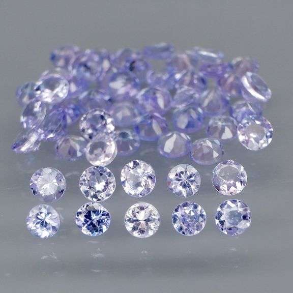Sparkling 3.57ct 50 piece Tanzanite set