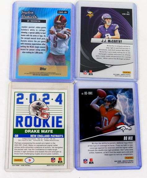 4 Latest QB's Rookie Football Cards