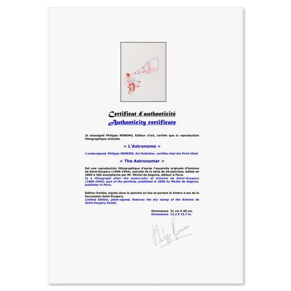The Astronomer by Antoine de Saint-Exupery (1900-1944)