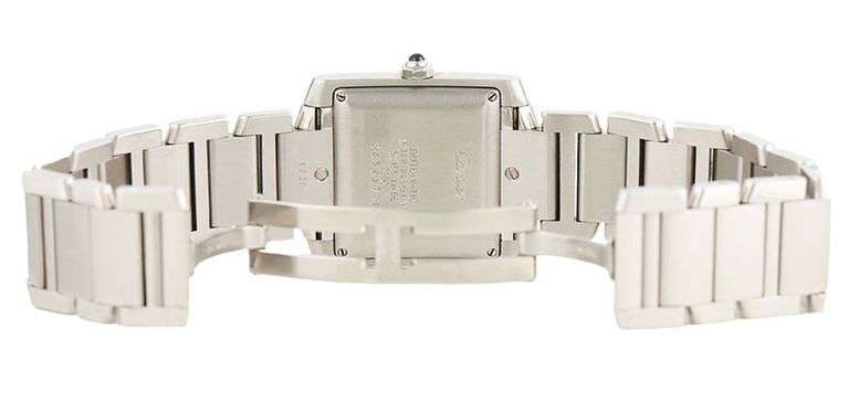Cartier Tank Francaise 2302, 28 X 32mm, Silver Dial, Stainless Steel Watch