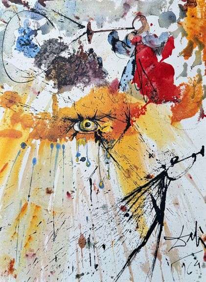 Highly Collectible and Rare Salvador Dali Original Lithograph from the 'Biblia Sacra' Suite