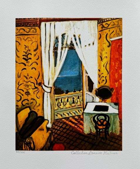 Collectible Limited Edition Henri Matisse, Interior With A Violin Case