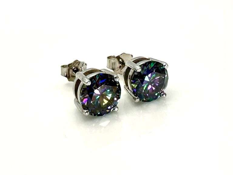 4 Ctw Russian Color Change Lab Created Alexandrite Earrings
