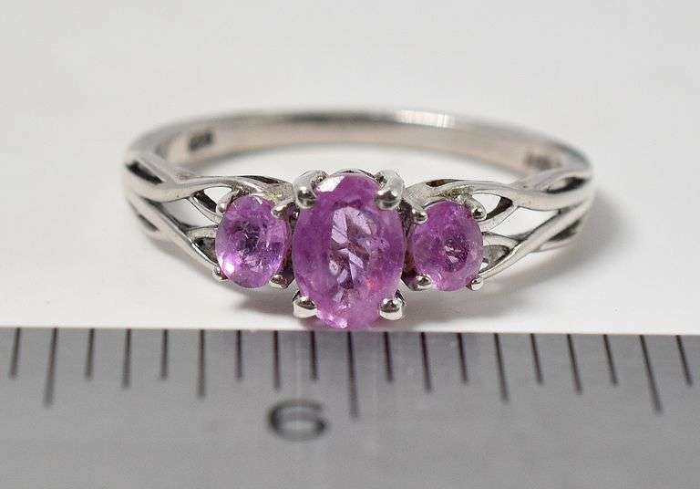 Pink Topaz Gemstone Ring in Sterling Silver