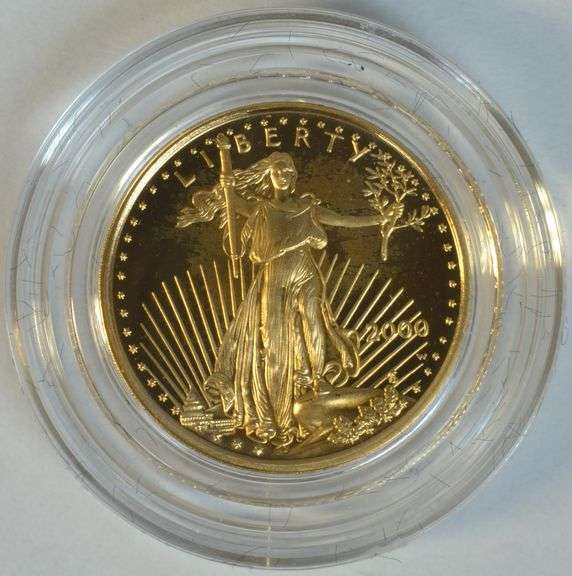 Gem Ultra Cameo Proof 2000-W $5 Proof Gold Eagle. Box/COA