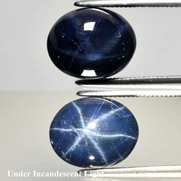 Excellent 4.72ct 10x8mm royal blue Star Sapphire!