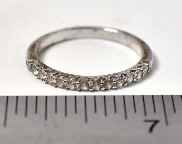 CZ Gemstone Ring in Sterling Silver