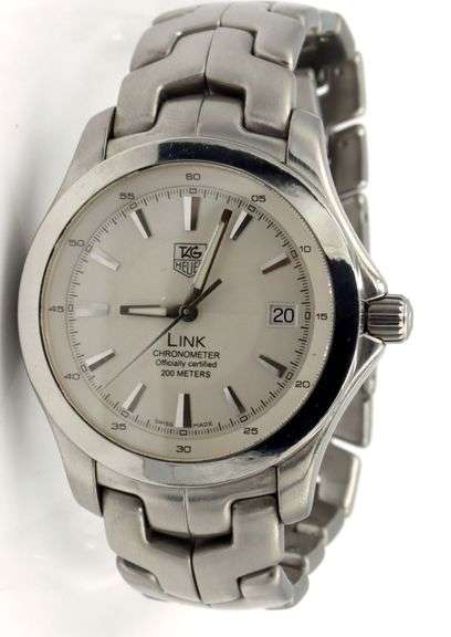 Tag Heuer link automatic Chronometer white dial watch