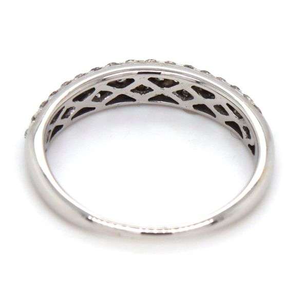 14kt White gold 0.25ctw pave diamond band