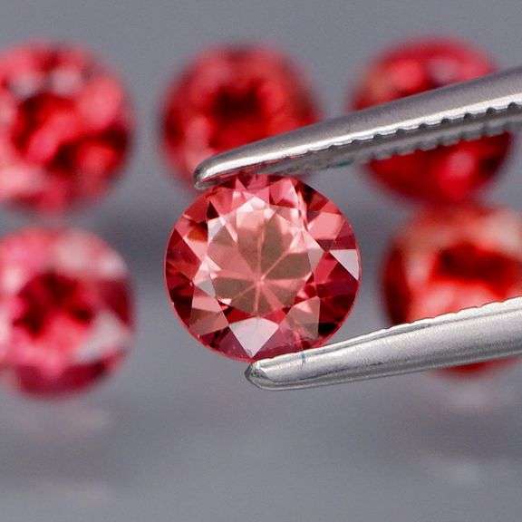 Real! Rare! Really rare! 4.21ct Padparadscha Garnet set!