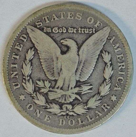 Ultra Rare 1893-CC Morgan Silver Dollar in VG/Fine