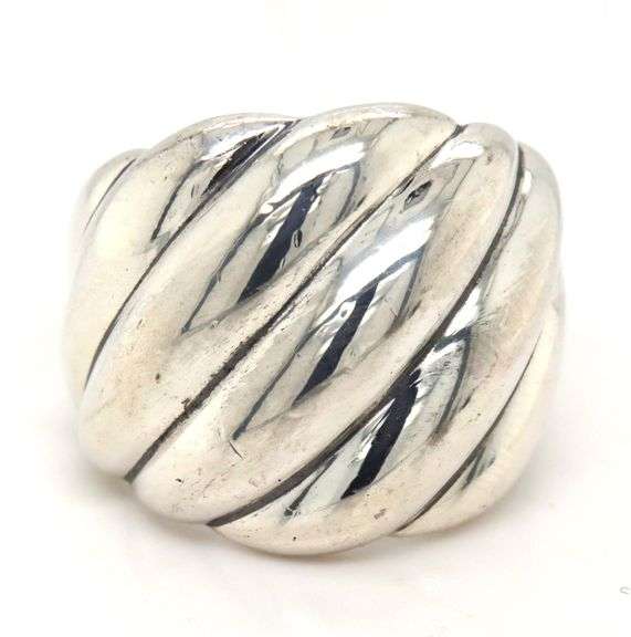 925 Sterling silver David Yurman Sculpted Cable ring