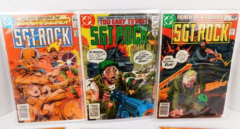 7 Vintage Military Comic Books