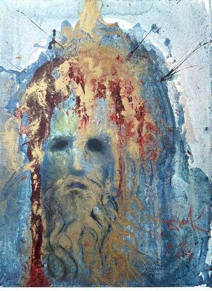 Highly Collectible and Rare Salvador Dali Original Lithograph from the 'Biblia Sacra' Suite