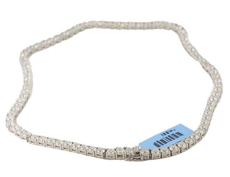 New 43.16ctw Round Diamond Tennis Necklace in 14K
