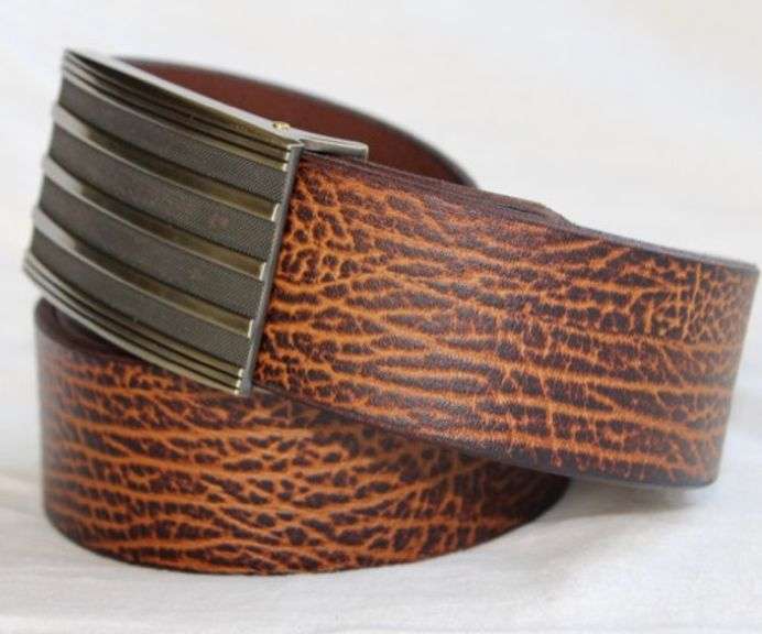 Casual Leather Belt 1 1/2 Inch Wide, Made In Italy