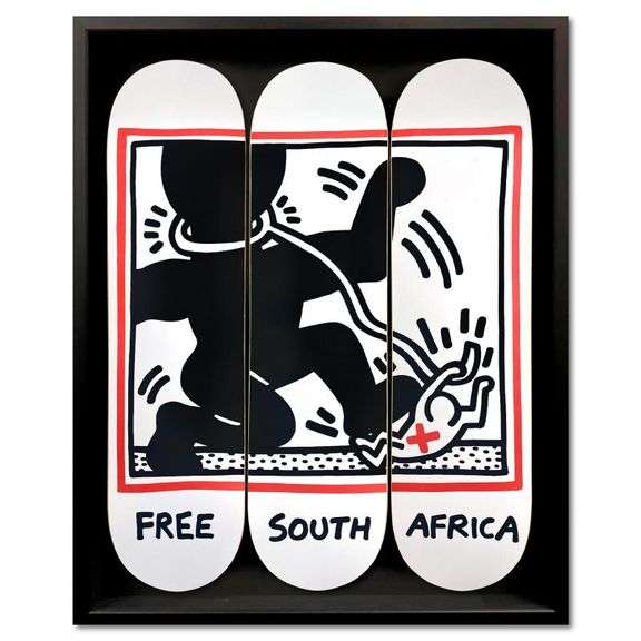 Free South Africa by Keith Haring (1958-1990)