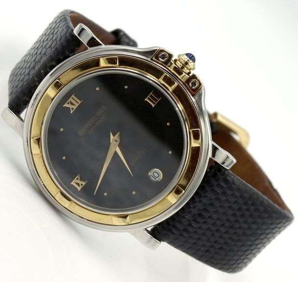 Raymond Weil quartz black dial watch