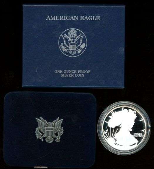 4 Gem Proof $1 Silver Eagles in Original Boxes: 2 each 2005 & 2007