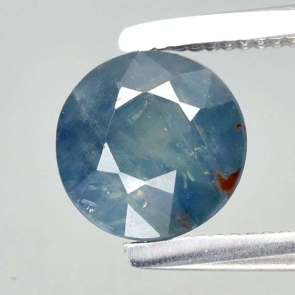All natural! 1.11ct blue and yellow Sapphire solitaire!