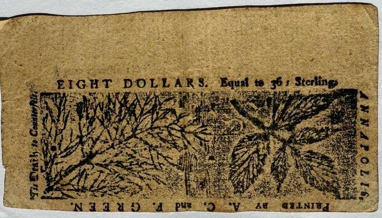 $8 April 10 1774 Maryland Colonial Note