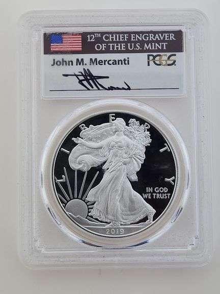 2019 W ASE, PCGS PR70DCAM "John Mercanti Signature"