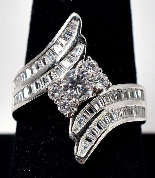 CZ Gemstone Ring in Sterling Silver