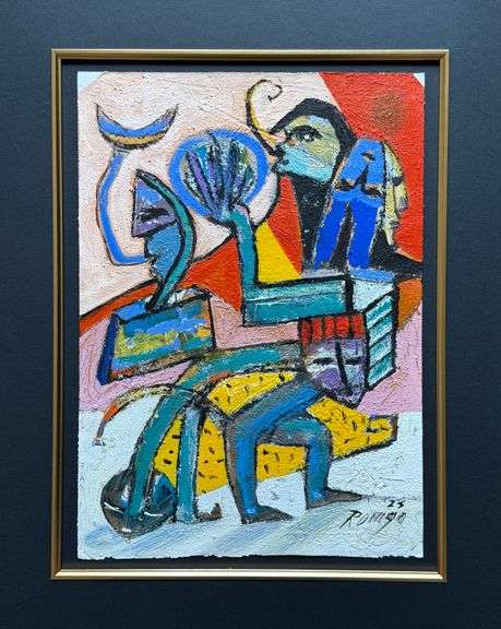 Spectacular One Of A Kind Mixed-Media On Paper by Romgo