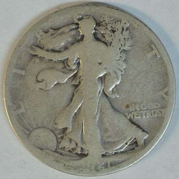Rare key date 1921-D Walking Liberty Half Dollar in G/VG