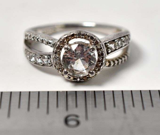 CZ Gemstone Ring in Sterling Silver