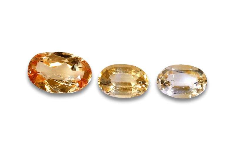 Rare Natural Precious Topaz - Lot of 3
