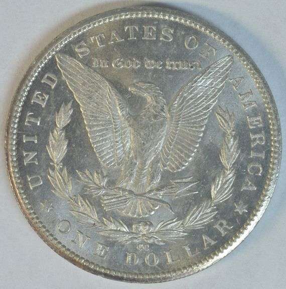 Fully struck Choice BU 1885-CC Morgan Silver Dollar. Key date