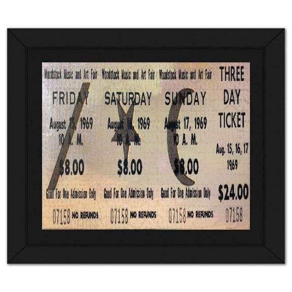 Woodstock Ticket by Steve Kaufman (1960-2010)