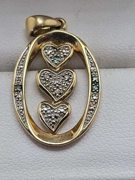 18k gold pendent, I Love You!
