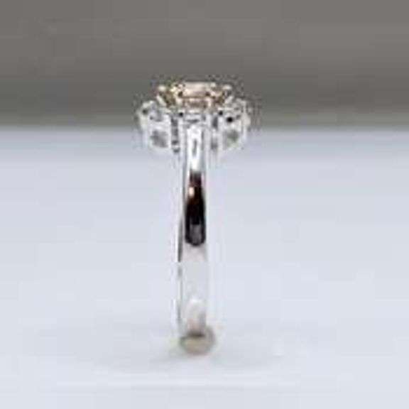 Beautiful 14 Kt White Gold Plate 3 Ct White Lab Simulated Diamond Ring