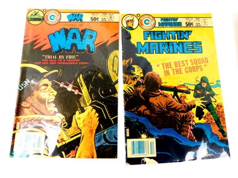 7 Vintage Military Comic Books