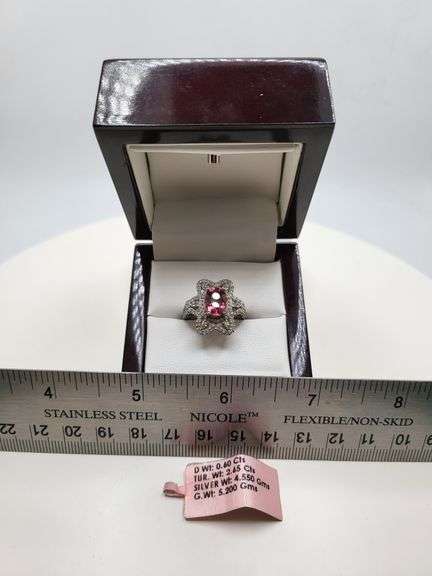 Extremely fine Victorian natural citrine, diamonds ring on silver