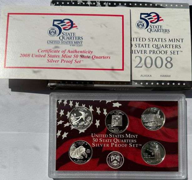 2008 Silver Quarters US Proof Set.